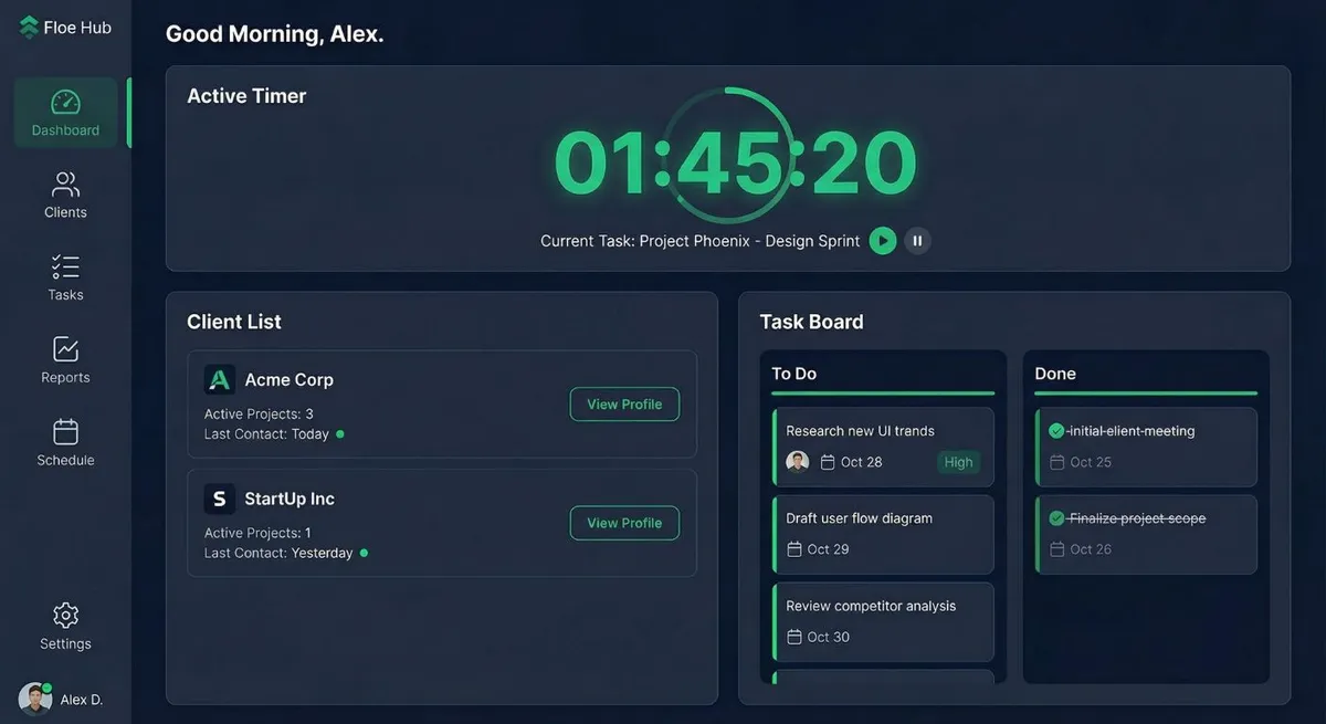 Floe Hub Dashboard Interface