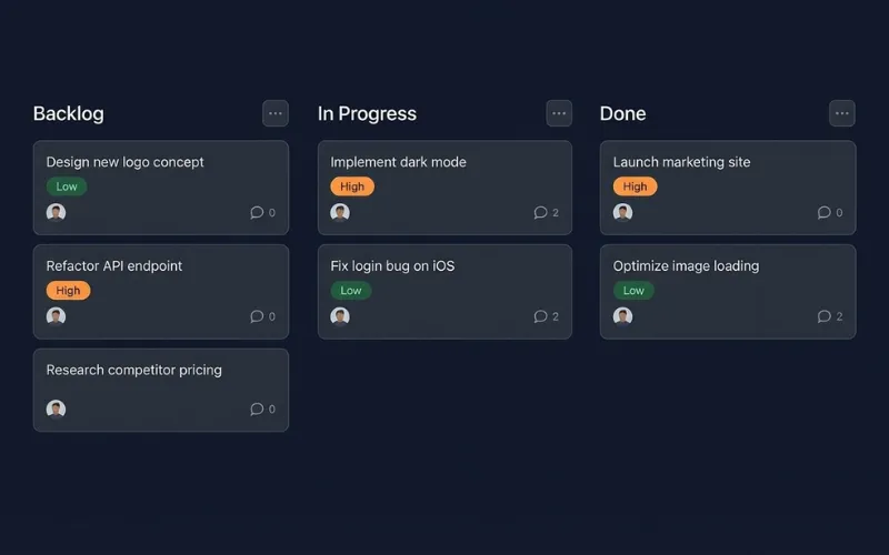 Floe Hub Task Board Interface